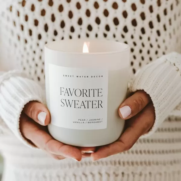 imageSweet Water Decor Cozy Season Soy Candle  Woods Warm Spice and Citrus Scented Candle for Home  15oz Tan Matte Jar 70 Hour Burn Time Made in the USA  Winter Candles for HomeTan