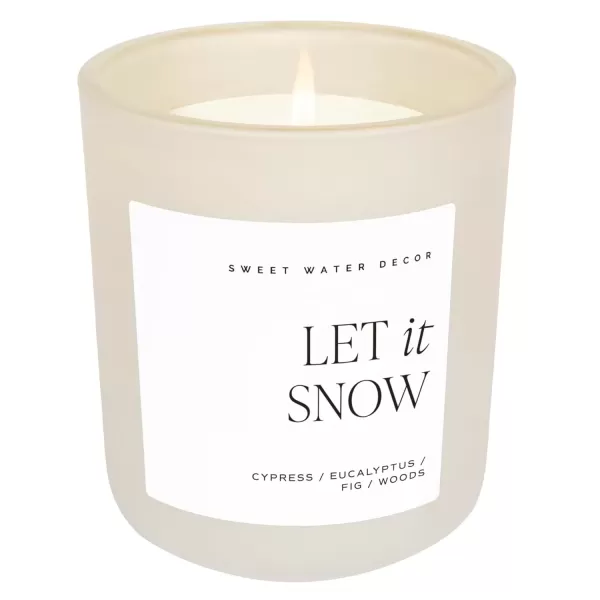 imageSweet Water Decor Cozy Season Soy Candle  Woods Warm Spice and Citrus Scented Candle for Home  15oz Tan Matte Jar 70 Hour Burn Time Made in the USA  Winter Candles for HomeTan