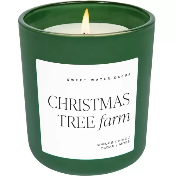 imageSweet Water Decor Cozy Season Soy Candle  Woods Warm Spice and Citrus Scented Candle for Home  15oz Tan Matte Jar 70 Hour Burn Time Made in the USA  Winter Candles for HomeGreen