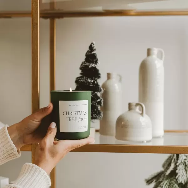 imageSweet Water Decor Cozy Season Soy Candle  Woods Warm Spice and Citrus Scented Candle for Home  15oz Tan Matte Jar 70 Hour Burn Time Made in the USA  Winter Candles for HomeGreen