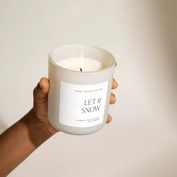 imageSweet Water Decor Cozy Season Soy Candle  Woods Warm Spice and Citrus Scented Candle for Home  15oz Tan Matte Jar 70 Hour Burn Time Made in the USA  Winter Candles for HomeTan