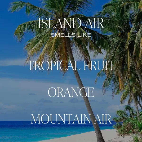 imageSweet Water Decor Island Air Candle  Tropical Fruit Sugared Citrus Mountain Greens Summer Scented Soy Candles for Home  9oz Clear Jar 40 Hour Burn Time Made in the USAIsland Air