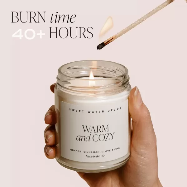 imageSweet Water Decor Relaxation Soy Candle  Eucalyptus Peppermint and Clove Scented Candles for Home  9oz Clear Jar  Gold Lid 40 Hour Burn Time Made in the USARelaxation