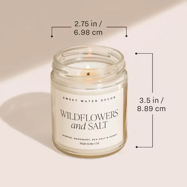 imageSweet Water Decor Relaxation Soy Candle  Eucalyptus Peppermint and Clove Scented Candles for Home  9oz Clear Jar  Gold Lid 40 Hour Burn Time Made in the USARelaxation