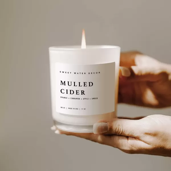imageSweet Water Decor Salt  Sea Candle  Sea Salt Citrus Amber Musk Beach Scented Soy Candles for Home  11oz Amber Jar Candle  Wood Lid 50 Hour Burn Time Made in the USAWhite