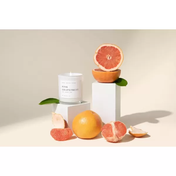 imageSweet Water Decor Salt  Sea Candle  Sea Salt Citrus Amber Musk Beach Scented Soy Candles for Home  11oz Amber Jar Candle  Wood Lid 50 Hour Burn Time Made in the USAWhite