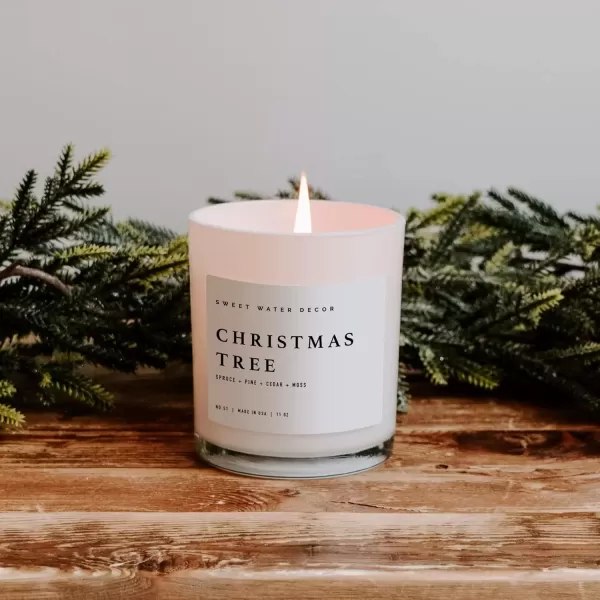 imageSweet Water Decor Salt  Sea Candle  Sea Salt Citrus Amber Musk Beach Scented Soy Candles for Home  11oz Amber Jar Candle  Wood Lid 50 Hour Burn Time Made in the USAWhite