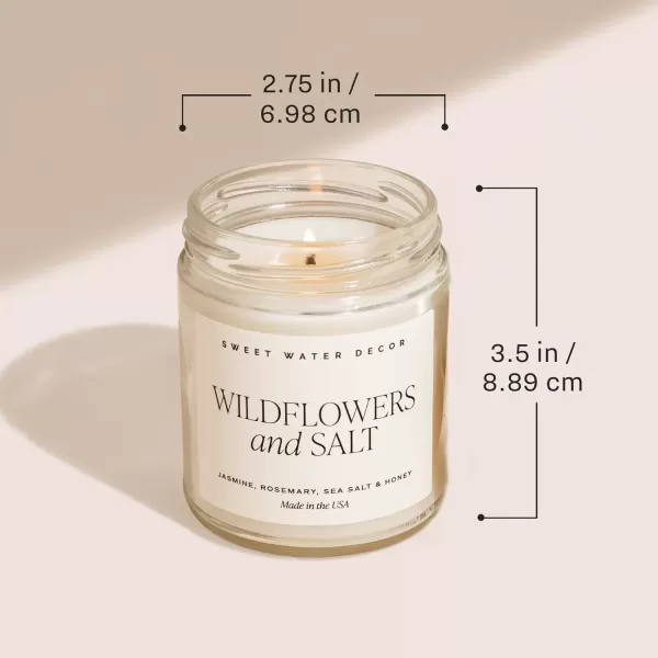 imageSweet Water Decor Spa Day Soy Candle  Sea Salt Jasmine Wood and Cream Scented Candles for Home  9oz Clear Jar  Gold Lid 40 Hour Burn Time Made in the USAMulled Cider