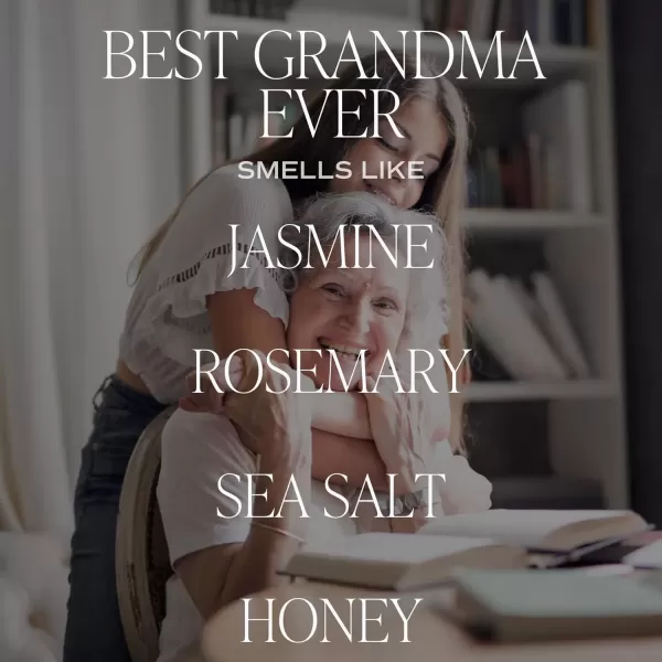 imageSweet Water Decor Best Grandma Ever Candle  Jasmine Rosemary Sea Salt ampamp Honey Scented Candle  9 oz Soy Candle in Clear Jar with 40 Hours Burn Time  Birthday and Mothers Day Gifts for GrandmaBest Grandma Ever