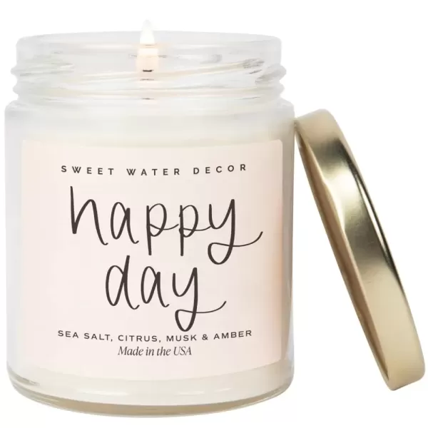 imageSweet Water Decor Best Grandma Ever Candle  Jasmine Rosemary Sea Salt ampamp Honey Scented Candle  9 oz Soy Candle in Clear Jar with 40 Hours Burn Time  Birthday and Mothers Day Gifts for GrandmaHappy Day