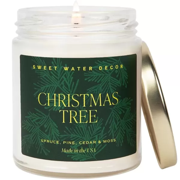 imageSweet Water Decor Best Mom Ever Candle  Rosemary Sea Salt Honey Jasmine Scented Candle  9oz Clear Jar with 40 Hour Burn Time Made in the USA  Mothers Day and Birthday Gifts for MomChristmas Tree