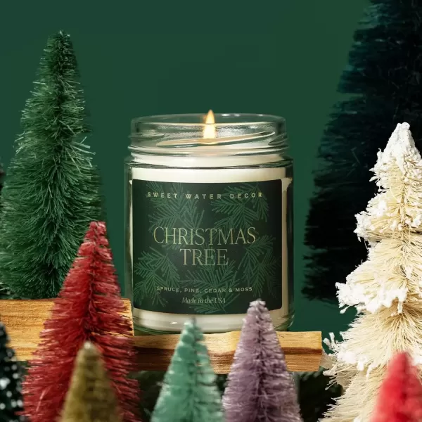 imageSweet Water Decor Best Mom Ever Candle  Rosemary Sea Salt Honey Jasmine Scented Candle  9oz Clear Jar with 40 Hour Burn Time Made in the USA  Mothers Day and Birthday Gifts for MomChristmas Tree