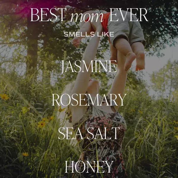 imageSweet Water Decor Best Mom Ever Candle  Rosemary Sea Salt Honey Jasmine Scented Candle  9oz Clear Jar with 40 Hour Burn Time Made in the USA  Mothers Day and Birthday Gifts for MomBest Mom Ever