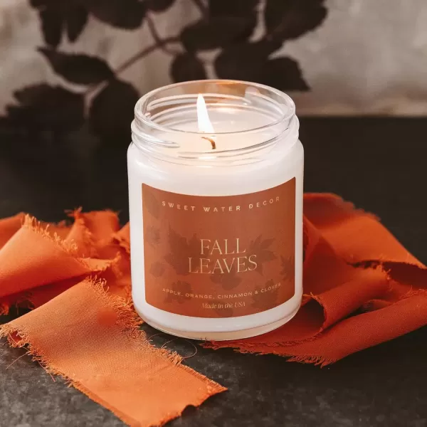 imageSweet Water Decor Best Mom Ever Candle  Rosemary Sea Salt Honey Jasmine Scented Candle  9oz Clear Jar with 40 Hour Burn Time Made in the USA  Mothers Day and Birthday Gifts for MomFall Leaves