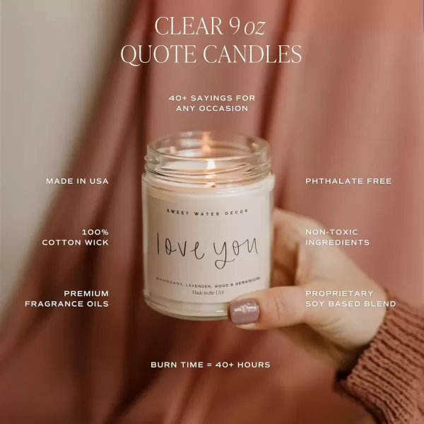 imageSweet Water Decor Relax Girl Peppermint Cedar Clove and Eucalyptus Scented Soy Wax Candle for Home  9oz Clear Jar 40 Hour Burn Time Made in the USABest Mom Ever Soy Candle