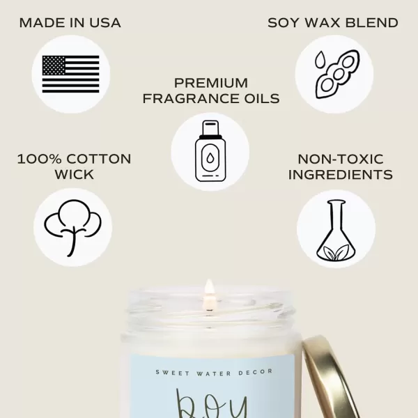 imageSweet Water Decor Relax Girl Peppermint Cedar Clove and Eucalyptus Scented Soy Wax Candle for Home  9oz Clear Jar 40 Hour Burn Time Made in the USABoy Mom