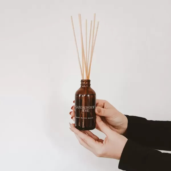 imageSweet Water Decor Salt  Sea Amber Reed Diffuser Set  Sea Salt Citrus Musk Amber Summer Scented Reed Diffusers for Home  Air Freshener  Aromatherapy  Housewarming GiftSandalwood Rose Diffuser