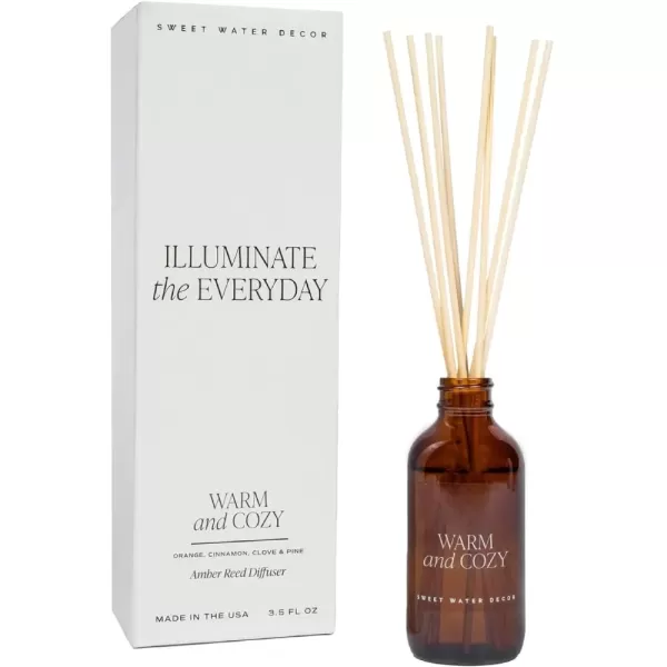 imageSweet Water Decor Salt  Sea Amber Reed Diffuser Set  Sea Salt Citrus Musk Amber Summer Scented Reed Diffusers for Home  Air Freshener  Aromatherapy  Housewarming GiftWarm and Cozy