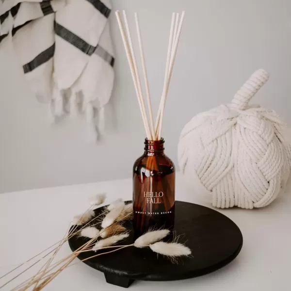 imageSweet Water Decor Salt  Sea Amber Reed Diffuser Set  Sea Salt Citrus Musk Amber Summer Scented Reed Diffusers for Home  Air Freshener  Aromatherapy  Housewarming GiftHello Fall Diffuser