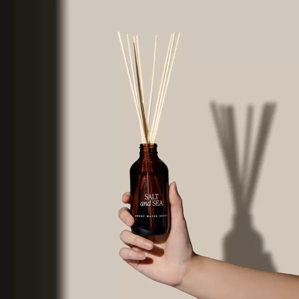 imageSweet Water Decor Salt  Sea Amber Reed Diffuser Set  Sea Salt Citrus Musk Amber Summer Scented Reed Diffusers for Home  Air Freshener  Aromatherapy  Housewarming GiftSalt and Sea Diffuser