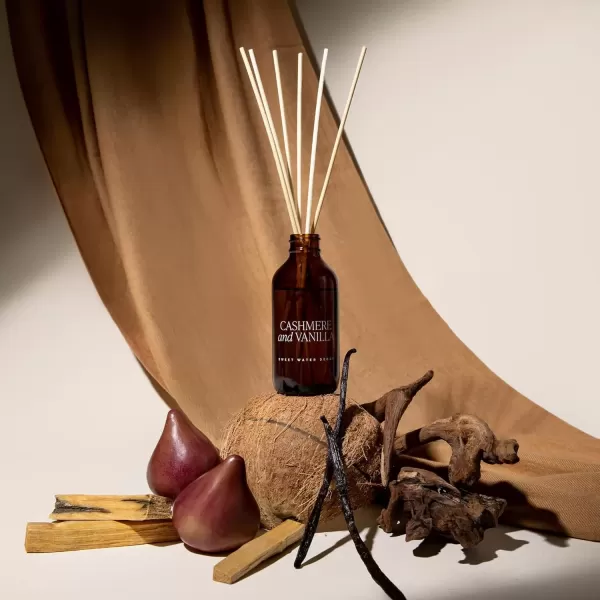 imageSweet Water Decor Salt  Sea Amber Reed Diffuser Set  Sea Salt Citrus Musk Amber Summer Scented Reed Diffusers for Home  Air Freshener  Aromatherapy  Housewarming GiftCashmere and Vanilla