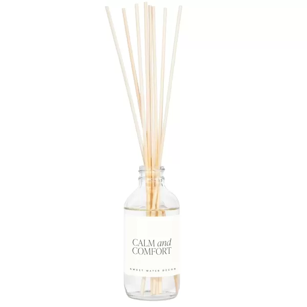 imageSweet Water Decor Spa Reed Diffuser Set  Sea Salt Wood and Cream Scented Reed Diffuser for Home  Home Freshener Diffuser with Sticks  Long Lasting Fragrance Made in the USACalm  Comfort