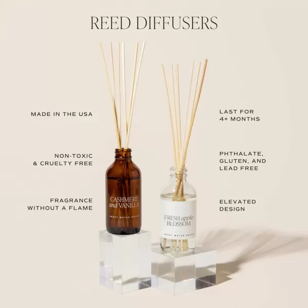 imageSweet Water Decor Spa Reed Diffuser Set  Sea Salt Wood and Cream Scented Reed Diffuser for Home  Home Freshener Diffuser with Sticks  Long Lasting Fragrance Made in the USAWarm and Cozy