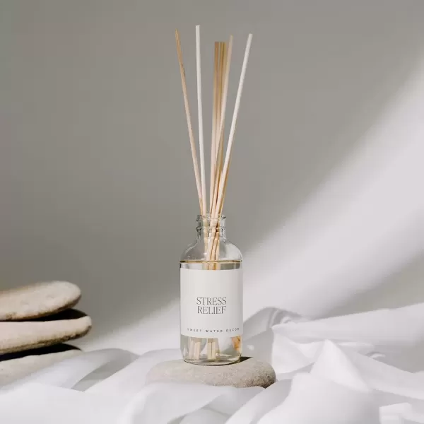 imageSweet Water Decor Spa Reed Diffuser Set  Sea Salt Wood and Cream Scented Reed Diffuser for Home  Home Freshener Diffuser with Sticks  Long Lasting Fragrance Made in the USAStress Relief