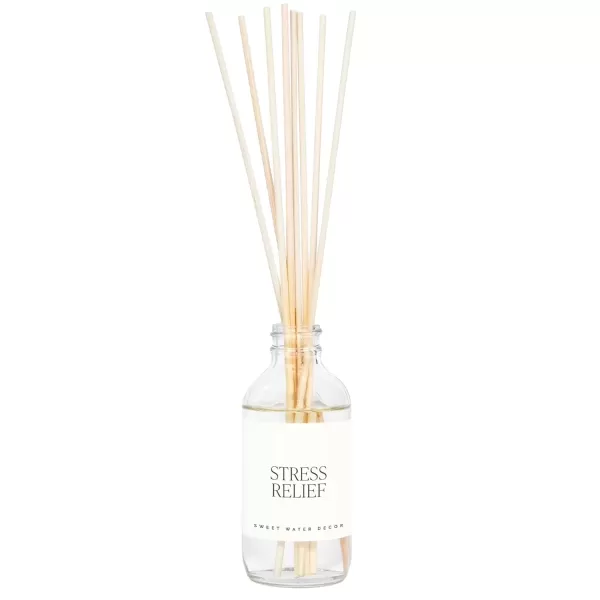 imageSweet Water Decor Spa Reed Diffuser Set  Sea Salt Wood and Cream Scented Reed Diffuser for Home  Home Freshener Diffuser with Sticks  Long Lasting Fragrance Made in the USAStress Relief