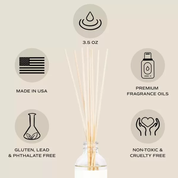 imageSweet Water Decor Spa Reed Diffuser Set  Sea Salt Wood and Cream Scented Reed Diffuser for Home  Home Freshener Diffuser with Sticks  Long Lasting Fragrance Made in the USAStress Relief