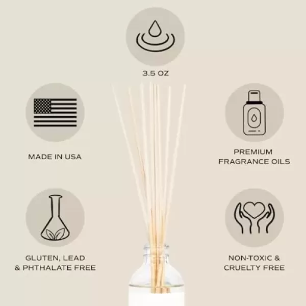 imageSweet Water Decor Spa Reed Diffuser Set  Sea Salt Wood and Cream Scented Reed Diffuser for Home  Home Freshener Diffuser with Sticks  Long Lasting Fragrance Made in the USALuxury Getaway