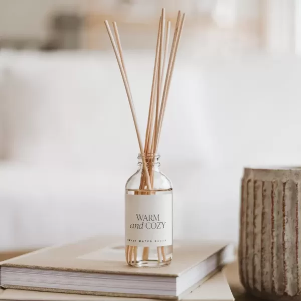 imageSweet Water Decor Spa Reed Diffuser Set  Sea Salt Wood and Cream Scented Reed Diffuser for Home  Home Freshener Diffuser with Sticks  Long Lasting Fragrance Made in the USAWarm and Cozy