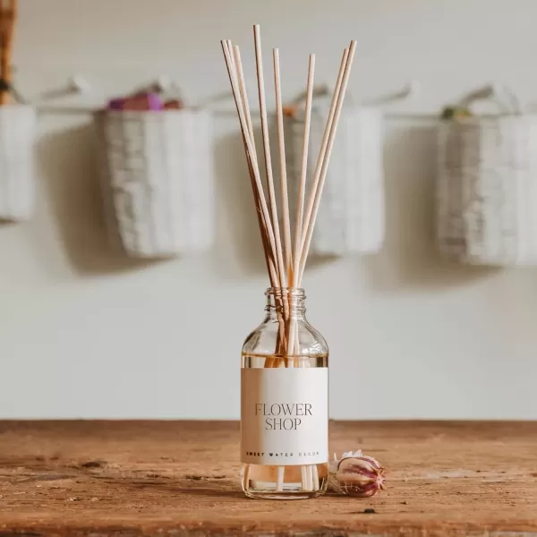 imageSweet Water Decor Spa Reed Diffuser Set  Sea Salt Wood and Cream Scented Reed Diffuser for Home  Home Freshener Diffuser with Sticks  Long Lasting Fragrance Made in the USAFlower Shop