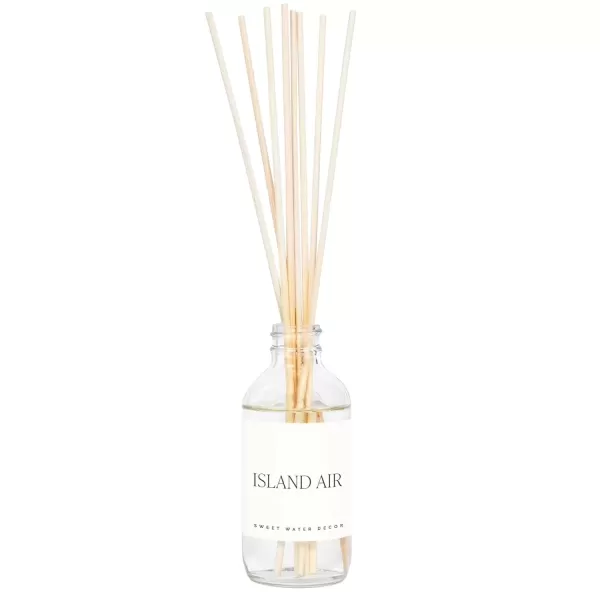 imageSweet Water Decor Spa Reed Diffuser Set  Sea Salt Wood and Cream Scented Reed Diffuser for Home  Home Freshener Diffuser with Sticks  Long Lasting Fragrance Made in the USAIsland Air