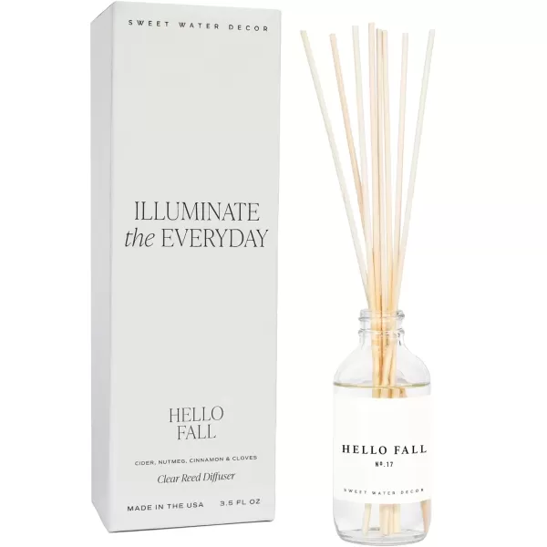 imageSweet Water Decor Spa Reed Diffuser Set  Sea Salt Wood and Cream Scented Reed Diffuser for Home  Home Freshener Diffuser with Sticks  Long Lasting Fragrance Made in the USAHello Fall No 17