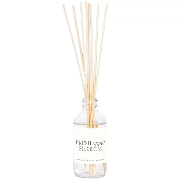 imageSweet Water Decor Spa Reed Diffuser Set  Sea Salt Wood and Cream Scented Reed Diffuser for Home  Home Freshener Diffuser with Sticks  Long Lasting Fragrance Made in the USAFresh Apple Blossom