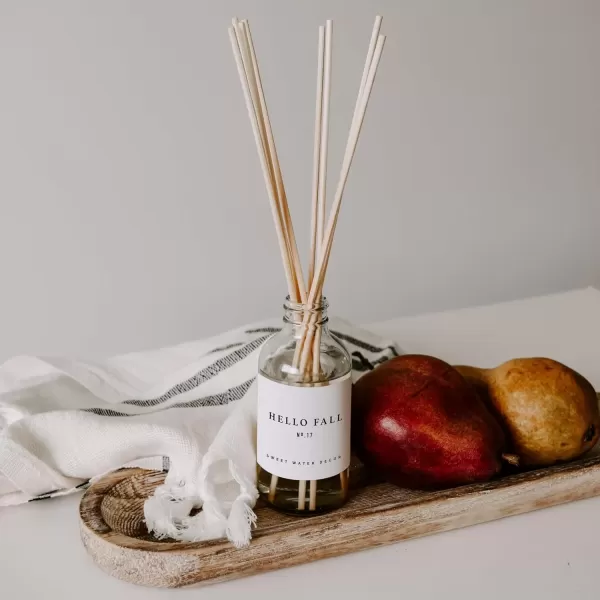 imageSweet Water Decor Spa Reed Diffuser Set  Sea Salt Wood and Cream Scented Reed Diffuser for Home  Home Freshener Diffuser with Sticks  Long Lasting Fragrance Made in the USAHello Fall No 17