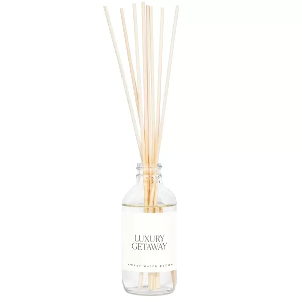 imageSweet Water Decor Spa Reed Diffuser Set  Sea Salt Wood and Cream Scented Reed Diffuser for Home  Home Freshener Diffuser with Sticks  Long Lasting Fragrance Made in the USALuxury Getaway