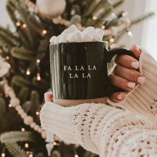 imageSweet Water Decor White Ghosts Black Halloween Mugs  Halloween Coffee Mug Dishwasher ampamp Microwave Safe  Halloween Mug for Coffee ampamp Hot Cocoa or Seasonal Brew  Black Stoneware Ghost MugsFa La La