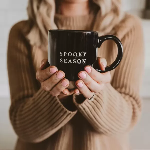 imageSweet Water Decor White Ghosts Black Halloween Mugs  Halloween Coffee Mug Dishwasher ampamp Microwave Safe  Halloween Mug for Coffee ampamp Hot Cocoa or Seasonal Brew  Black Stoneware Ghost MugsSpooky Season