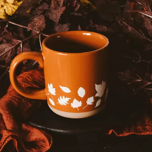 imageSweet Water Decor White Ghosts Black Halloween Mugs  Halloween Coffee Mug Dishwasher ampamp Microwave Safe  Halloween Mug for Coffee ampamp Hot Cocoa or Seasonal Brew  Black Stoneware Ghost MugsFall Leaves
