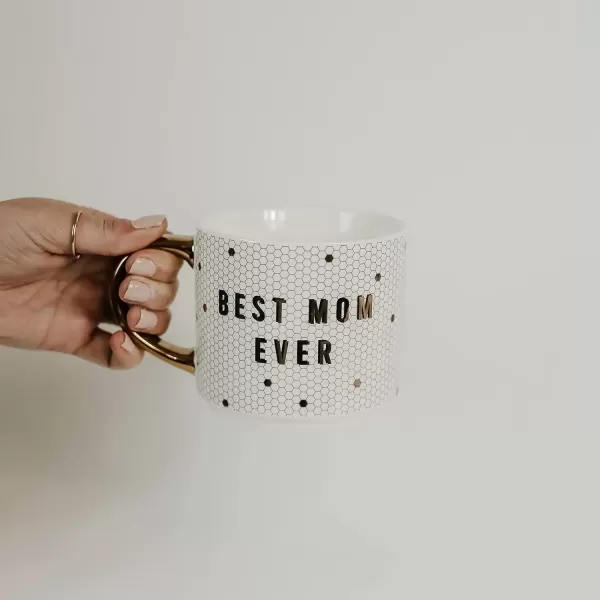 imageSweet Water Decor Fa La La Tile Coffee Mug  Christmas Coffee Mugs  17oz Gold Handle Coffee Cup  Holiday Gifts  Gifts for HerBest Mom Ever