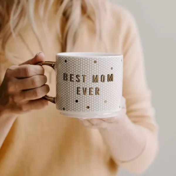 imageSweet Water Decor Fa La La Tile Coffee Mug  Christmas Coffee Mugs  17oz Gold Handle Coffee Cup  Holiday Gifts  Gifts for HerBest Mom Ever