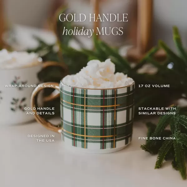 imageSweet Water Decor Fa La La Tile Coffee Mug  Christmas Coffee Mugs  17oz Gold Handle Coffee Cup  Holiday Gifts  Gifts for HerChristmas Village