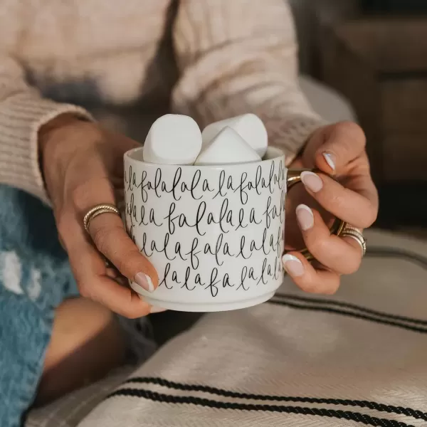 imageSweet Water Decor Fa La La Tile Coffee Mug  Christmas Coffee Mugs  17oz Gold Handle Coffee Cup  Holiday Gifts  Gifts for HerFa La La