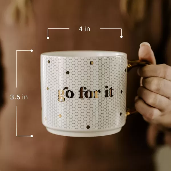 imageSweet Water Decor Fa La La Tile Coffee Mug  Christmas Coffee Mugs  17oz Gold Handle Coffee Cup  Holiday Gifts  Gifts for HerGo For It
