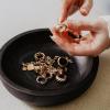 imageSweet Water Decor Black Decorative Bowl Wood Bowl for Kitchen Counters Dining Rooms and Countertops and Stylish Bowls to Hold Jewelry Keys Wallet and TrinketsBlack