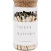 imageSweet Water Decor 4quot Hearth Matches in Apothecary Glass Bottle  Rustic Jar Approx 100 Decorative Matchsticks with Strike Pad  Cute Candle Accessory Match Holder Long Matches for Fireplace BlackBlack