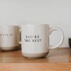 imageSweet Water Decor Heart Stoneware Coffee Mugs  14Oz Coffee Mugs for Hot and Cold Drinks  Cute Mugs Dishwasher and Microwave Safe  Valentines Day Gift Espresso Mugs  Ideal for Coffee ampamp Tea LoversYoure The Best