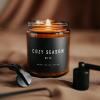 imageSweet Water Decor Christmas Candle  Christmas Tree Apple Cider and Cinnamon Winter Holiday Scented Soy Candles for Home  9oz Amber Jar 40 Hour Burn Time Made in the USACozy Season